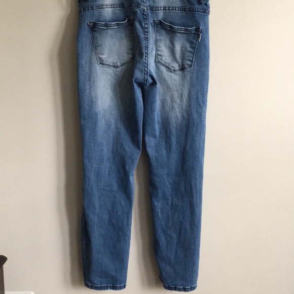 Nature | distressed denim overalls jeans 7 - Picture 6 of 8